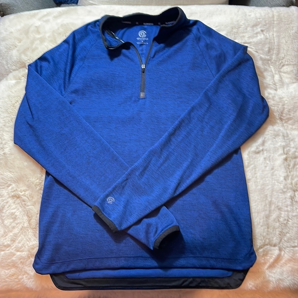 NWOT Champion runners 1/4 zip athletic blue shirt size S